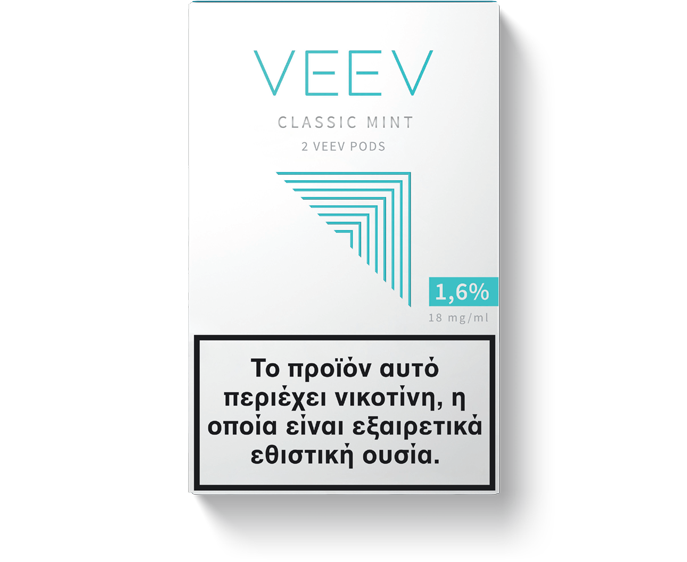 A VEEV Classic Mint pod pack